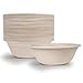 40 oz Disposable Eco Bowls Large 50 Pack Beige