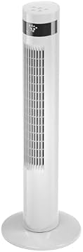 Electactic Tower Fan Portable Electric Oscillating Fan Quiet Remote Control Bladeless Floor Fan 3 Wind Speed Mode 12H Timer Bedroom Office, 36 inch, White