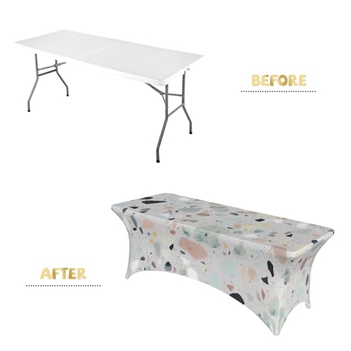 Nappe de table extensible infroissable de 1,8 m lavable pour éliminer la corvée du fer