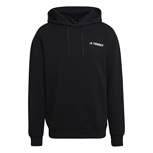 Adidas HE1763 TX Logo Hoody Sweatshirt Men's Black XS