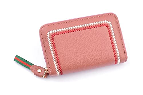 Embroidery Zipper Multiple Card Slots Coins woman Money Clip Card Holder Clutch Bag wallet & card cases