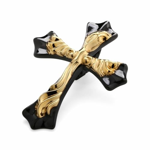 [ロンワンズ] 正規輸入代理店 ペンダント メンズ ユニセックス [Fusion] スプレッド イーグル ペンダント M ブラック コーティング w/ 18金 K18 イエローゴールド イーグル