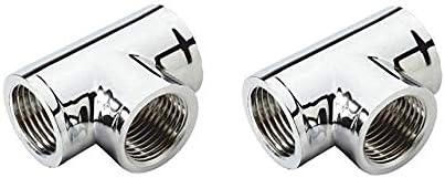 KI 1/2-Inch Brass Chrome Plated CP TEE with Internal Thread (Pack of 2) Tee for Pipe Fitting