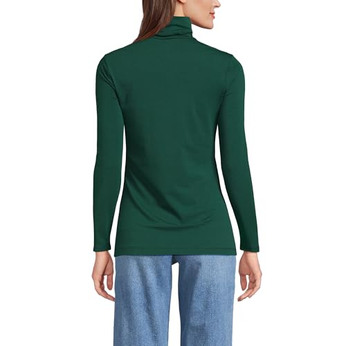 Image of Lands' End Lightweight Jersey Long Sleeve Turtleneck