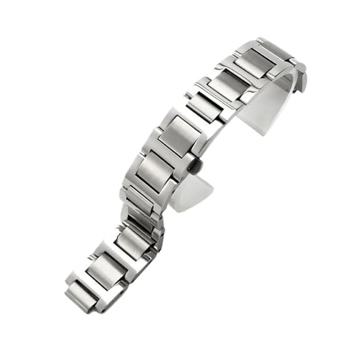 Bracelet montre acier inoxydable pour Cartier Ballon Bleu élégant maillon convexe 18mm 20mm 22mm