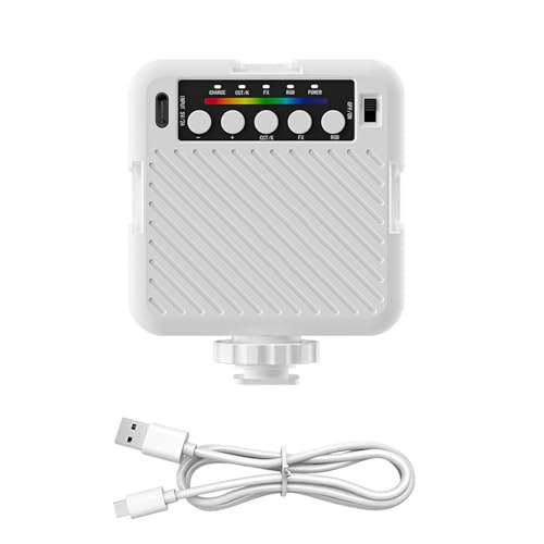 RGYBAO - Luz de llenado LED de video, aleación de aluminio, uso de cuerpo LED a todo color con batería recargable para fotografía