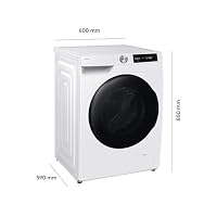 Samsung WD9BHG6U94BEU2 Waschtrockner, 9+6 kg, Waschmaschine und Trockner in einem Gerät, AI Ecobubble & SmartThings, Super Speed, Klartext‑Display mit AI Control, Hygiene-Dampfprogramm, Weiß – Ansicht 5