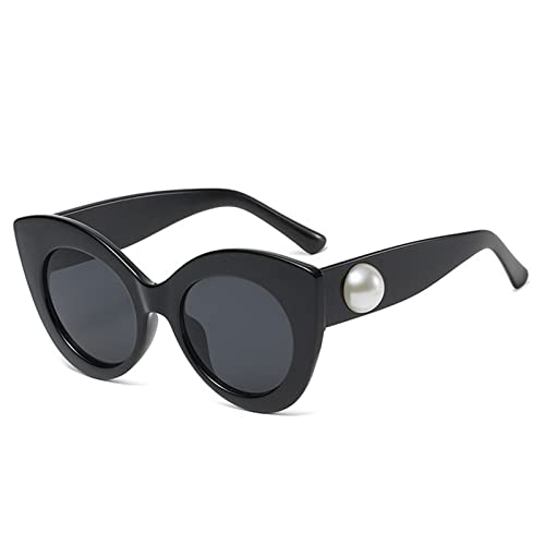 Lunettes de soleil femmes cat's eye grand cadre à perles pour shooting photo