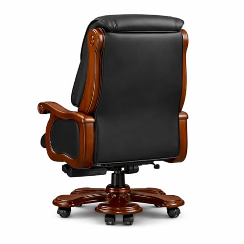 Image of Lakdi The Furniture High-Back Office Chair with Recliner, Swivel, Adjustable Height, Armrests, and Lumbar Support for Boss /Director & Executive - 111011282 BLK