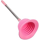 Anneome Toilettenpömpel mit Langem Griff Praktisches Badezimmer Haushaltswerkzeug Starker Saugnapf zur Effektiven Rohrreinigung und Verstopfungsbeseitigung Langlebig und Einfach zu