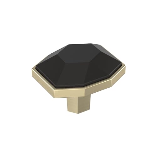 Amerock 1-5/8" Geometric London Black Bronze/Golden Champagne Cabinet Knob