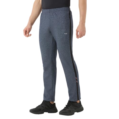 Image of berge' Men Cotton Polyester Comfy Regular Fit Sports Quality Track Pants with Secure Zipper Pocket, Casual Wear Lower Tracks Pant