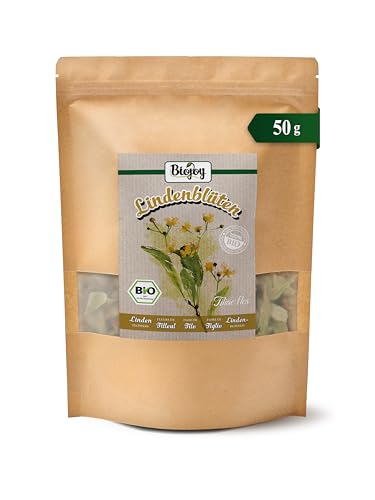Biojoy BIO-Lindenblüten getrocknet (50 g) ganze Blüten für Lindenblütentee (Tiliae flos)