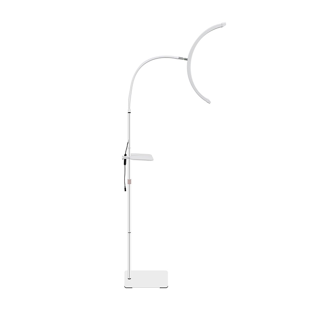 ayex LED Beauty Lampe dimmbar höhenverstellbar U-Bogen Stehlampe mit Ablage Kosmetik Tattoo wimpern weiß 36W