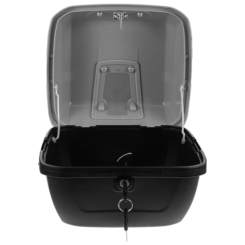 Coffre arrière noir moto GARVALON rangement multifonctionnel et spacieux pour scooter