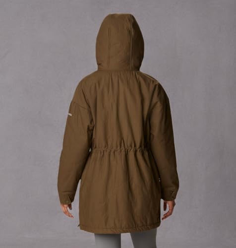 Columbia Women’s Olive Green Crystal Crest Quilted Jacket – Cozy Meets Chic in Medium Size - Image 9