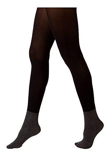 Hanes Women's X-Temp Blackout Boot Liner Tights Black Med