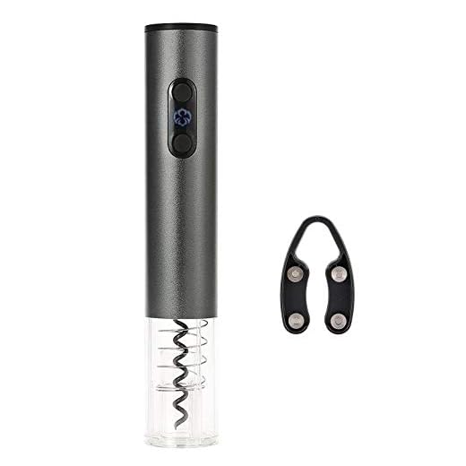 Bi-Komfort Sacacorchos Eléctrico, Abridor Eléctrico, Set Ligero de Abrebotellas Automático, Contiene Sacacorchos Eléctrico y Cortacápsulas