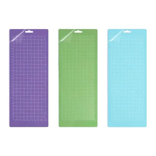 Fellflying Alfombrilla de corte – 3 piezas autoadhesivo antideslizante para manualidades – Base de corte para proyectos de costura – apta para cocina de PVC para máquinas de grabado