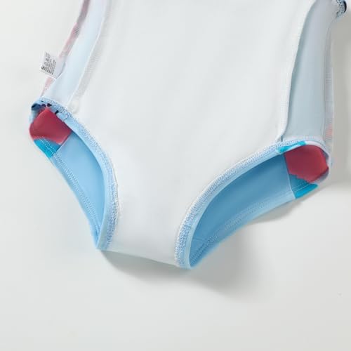 Image of DREAM BUS Toddler Girls One Piece Swimsuits with Boyshorts Little Girls Bathing Suit Summer Swimwear for 18M-6Y