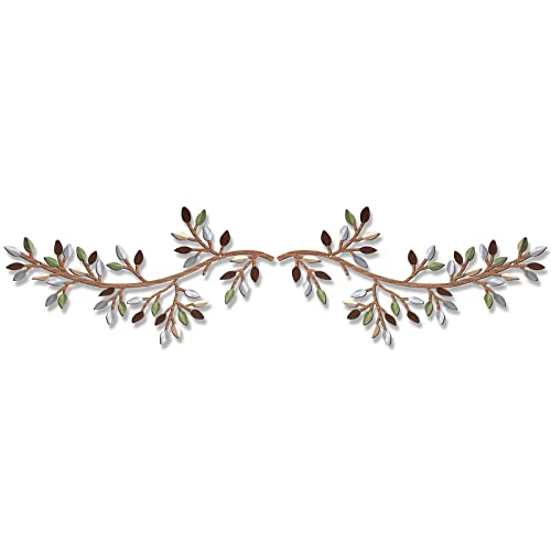 Hotop 2 Pieces Metal Tree Leaf Wall Decor Vine Olive
