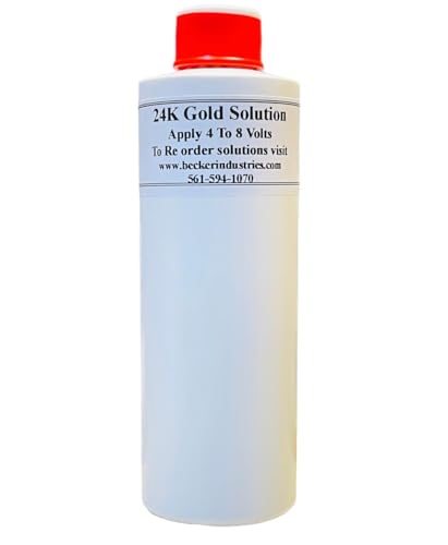 24K Gold Plating Solution, 24K Electroplating Solution, Immersion Plating Gold Solution, 8oz