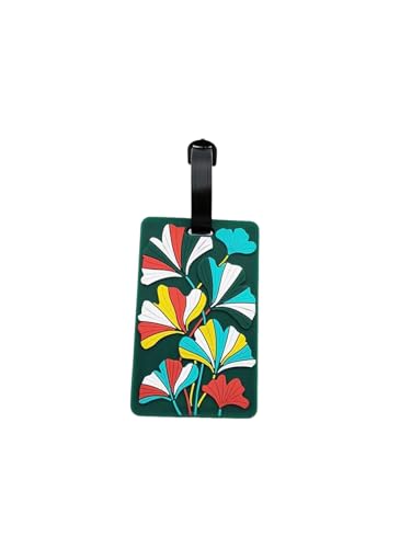 Cute Silicone Luggage Tag Funny Unique Suitcase Travel Bag Tags (Leaf A)