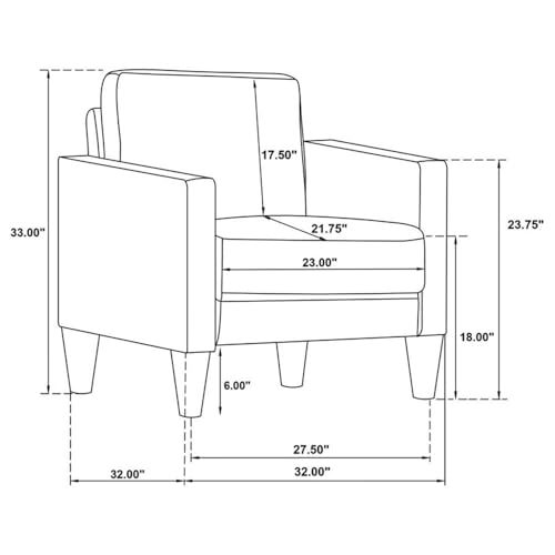 Sillón tapizado cuero sintético negro compacto miniatura 3