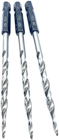 Replacement Tapered Countersink Drill Bit Set 3 Pc (#8) 11/64" Countersink Bit Same Size Bit Replacement Only, Countersink Replacement Drill Bit for Wood Counter Sinker Drill Bit Set