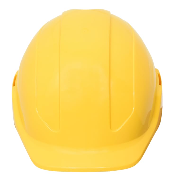 Image of KARAM PN571 Lightweight ABS Safety Helmet for Construction & Outdoor Activities | Adjustable Chin Strap & Rachet Type Adjustment | Comfortable & Durable Hard Hat | EN Certified | Yellow