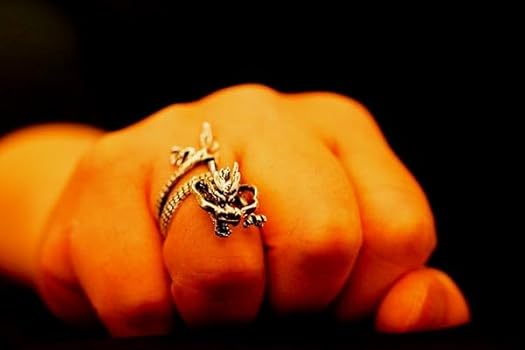 Amazon | フリーサイズ 巻きつき 全身 龍 竜 ドラゴン 親指 サムリング