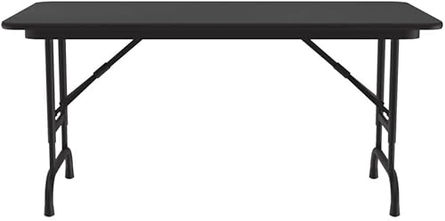 Miniatura 284 de Correll - Mesa plegable de altura ajustable y resistente, parte superior laminada de alta presión, fabricada en Estados Unidos, delantal de acero