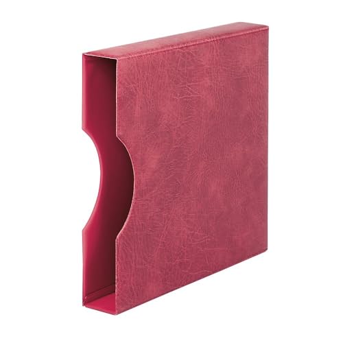 Álbum para billetes LINDNER de alta gama en color rojo vino con hojas negras 3