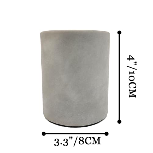 Image of Pen Pencil Holder Cup Container Leather Desk Organizer Stand Decor Brush Scissor Holder Decoration Office Desk Home School