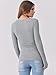 ANRABESS Womens Long Sleeve Shirts Scoop Neck Ribbed Knit Slim Fitted Tops Casual Basic Tee 2025 Fall Fashion Outfits Clothes Grey X-Small
