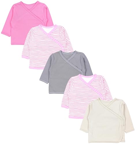 TupTam Baby Langarm Wickelshirt 5er Set aus Oeko-TEX...
