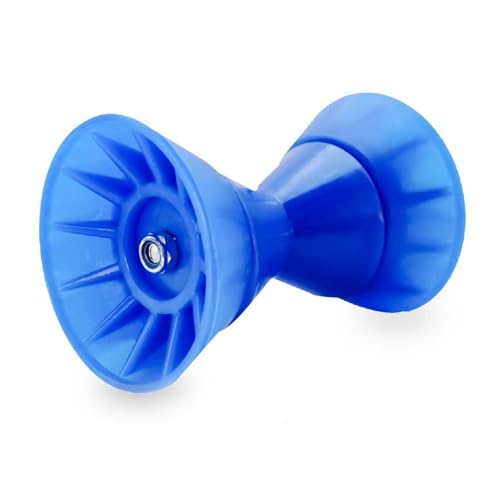 MARKGOO Boat Trailer Roller Assembly with 1/2 in Shaft Bow Stop for Boat Trailers Bow Stop Blue 7x4 INCH