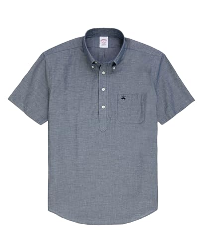 [Brooks Brothers] ブルックスブラザーズ コットンシャンブレー GFロゴ ショートスリーブ プルオーバーシャツ 330000818 ブルー L