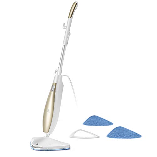 モーソー スチームクリーナー MooSoo 20分間連続稼働 モード切替 スチームモップ 120°高温 蒸気 子供除菌 掃除機 軽量 LED灯付き 360°回転ヘッド コンパクト設計 PSE認証済