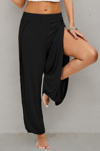 Variante de PACBREEZE pantalon premama Abertura lateral Negro XXL