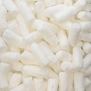 1/2 Cu Ft White Bio Tube Recycled Anti Static Packing Peanuts Popcorn Tube Shape Loose Fill | Magicwater Supply