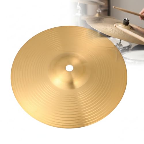 Veemoon 8' Crash Cymbal, Brass Drum Set Crash Cymbal Ride Drum Hi Hat s Instrument Percussion Accessories Gold Kit for Beginner Players Percussion