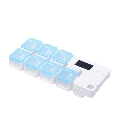 Weekly Pill Organizer - Weekly Pill Organizer, Battery Operated Dispenser, Daily Medicines Dispenser | 7 Day Portable Case for Home School Outdoor Travel Camping Vacation Road Trip Me