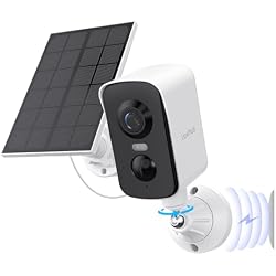 Arenti Solar Camera Outdoor Wireless, 3MP 2K with 340° Pan, PIR Detection, Color Night Vision, 2-Way Audio, Battery with Solar Powered Wireless Cameras for Home Security Outdoor, Works with Alexa