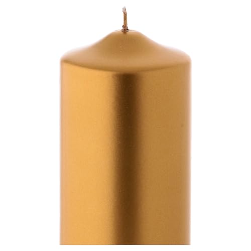 Christmas Candle in Wax, Silver diam. 5 cm