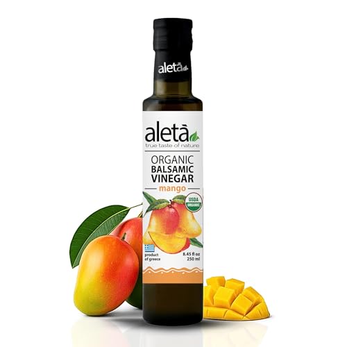 Aleta Farms Balsamic Vinegar, Mango Infused Organic Balsamic Vinegar, Aged,