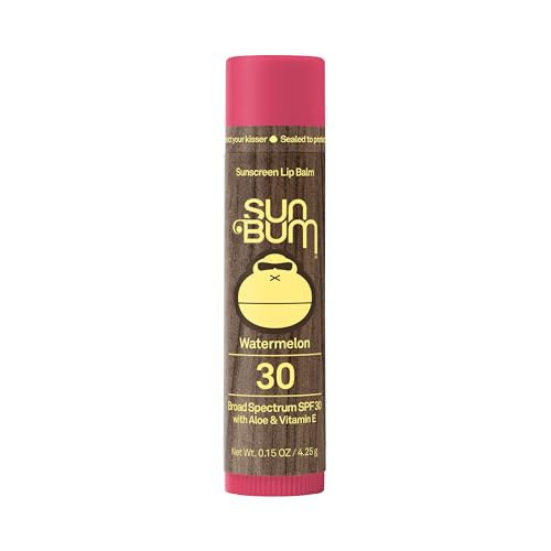 Sun Bum SPF 30 Sunscreen Lip Balm | Vegan and Cruelty Free Broad Spectrum UVA/UVB Lip Care with Aloe and Vitamin E for Moisturized Lips | Watermelon Flavor |.15 oz