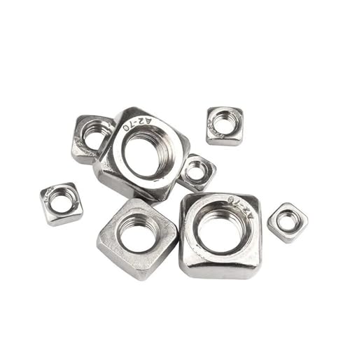 Écrous carrés M12 en acier inoxydable argenté pour spirale filetée durable