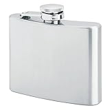 Primo 18/8 Stainless Steel Premium Hip Liquor Flasks, 4 oz.