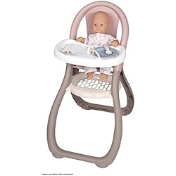 Trona Toysrus Juguete Smoby- Baby Nurse Trona para Muñeco Bebé, Incluye Accesorios, Adecuado para Muñecos de hasta 42cm, (77600220370)